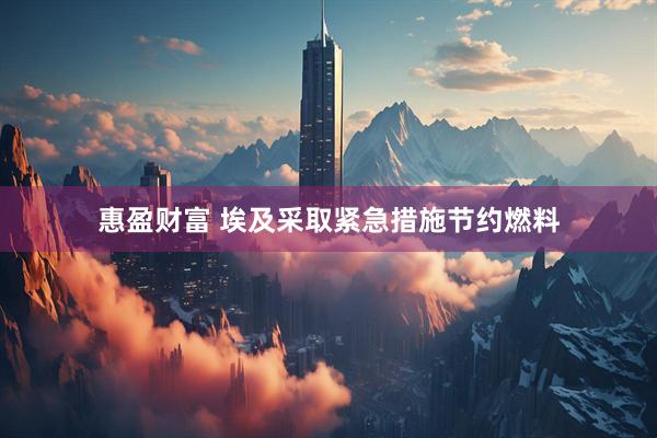 惠盈财富 埃及采取紧急措施节约燃料