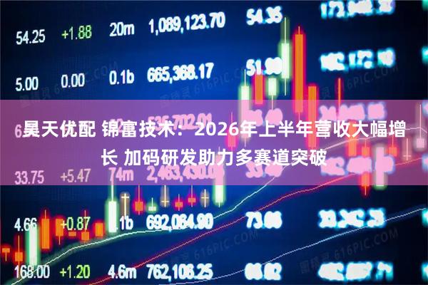 昊天优配 锦富技术：2026年上半年营收大幅增长 加码研发助力多赛道突破